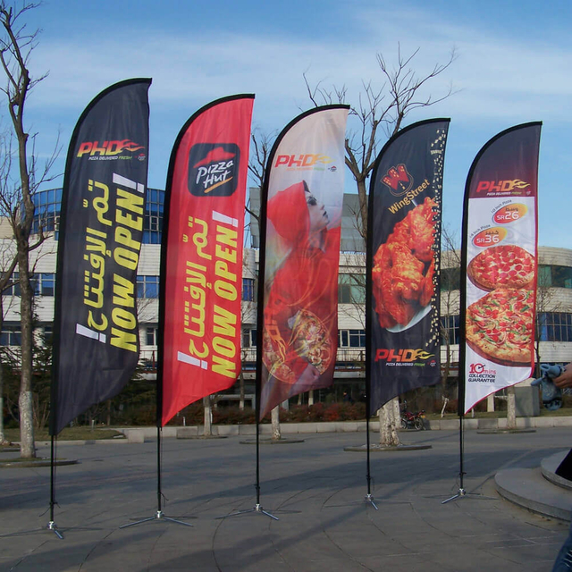 Promotional Custom Printing Polyester Outdoor Beach Flag 