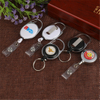 Retractable Plastic Badge Reel with Hook And Metal Rim