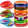 Wholesale Custom Fashion Printed Logo Silicone Wristband