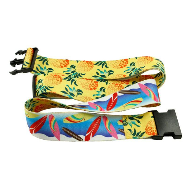 Double Sided Printing Polyester Personalized Luggage Straps