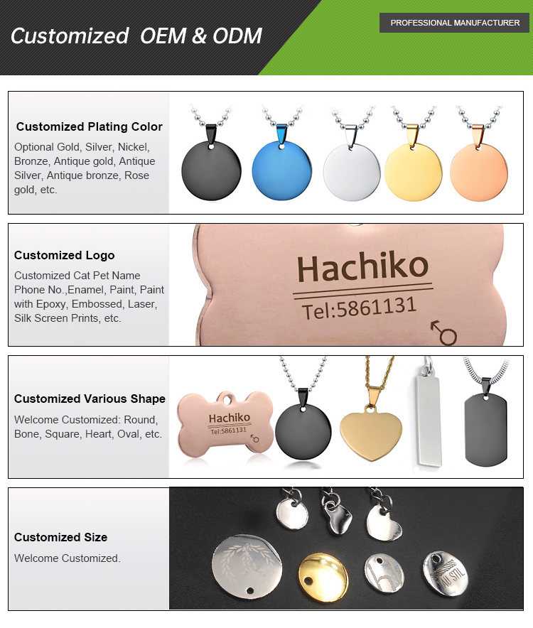 Metal ID Tag for Dogs, Pets, Cats