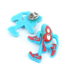 Custom 3D Embossed Logo Garment Accessory PVC Pin Badge