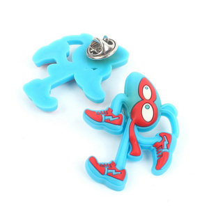 Custom 3D Embossed Logo Garment Accessory PVC Pin Badge