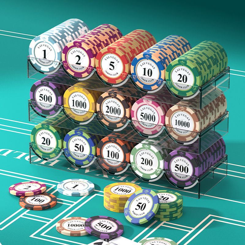 Round Clay Poker Clips For Chess And Card Room
