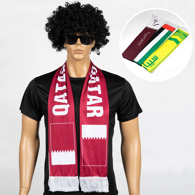 Custom World Cup Fan Polyester Scarf for Sporting Events