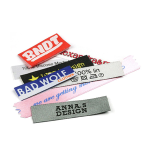 China Garment Brand Accessories Fabric Woven Clothing Label 