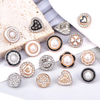 Custom Logo Chanel Style Metal Buttons With Rhinestone