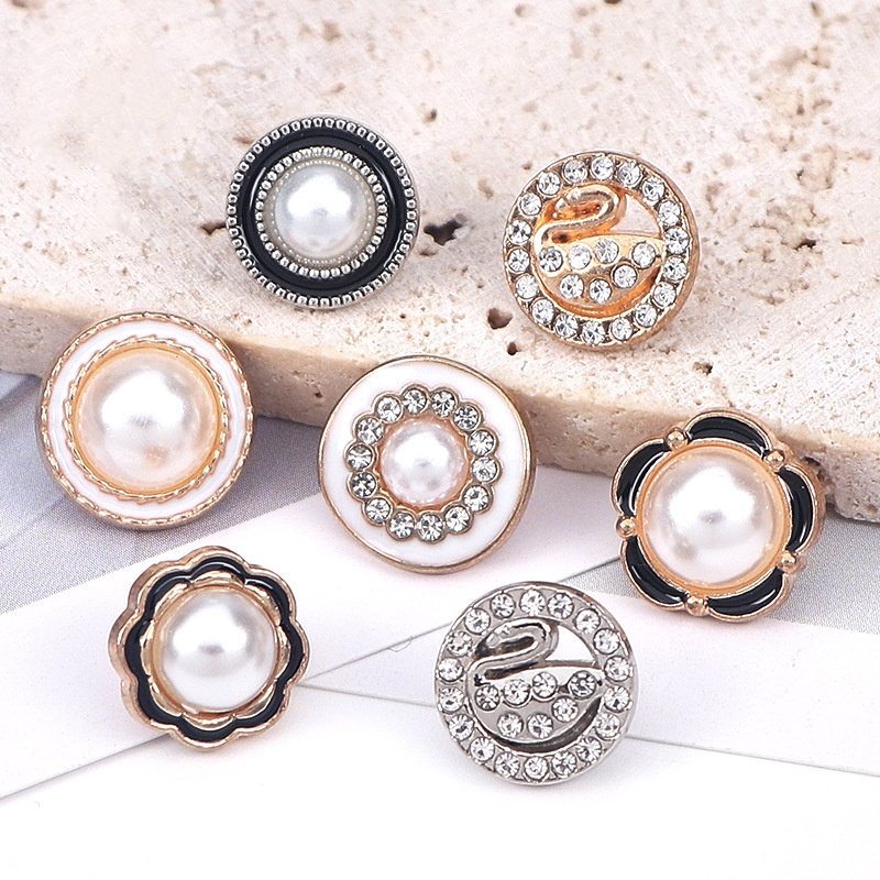 Rhinestone Metal Buttons