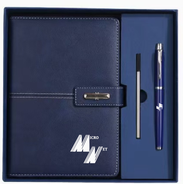 Custom Logo PU Notebook Pen with Refill Business Gift Set