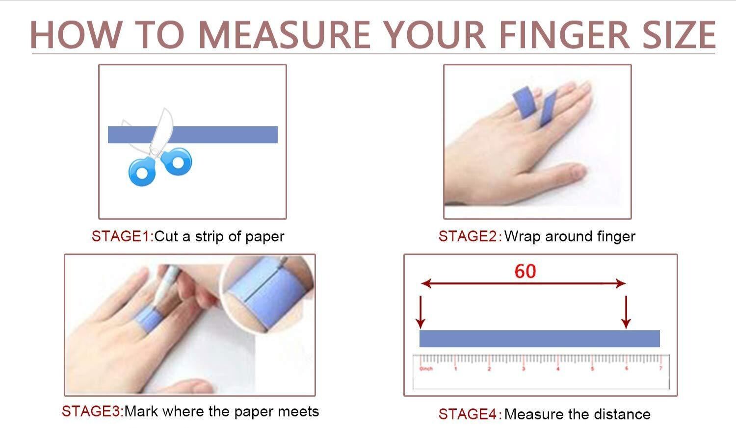 Steps to Measure Finger Size