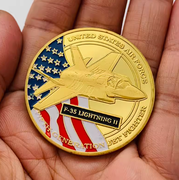 Personalized 3D US Or Royal Air Force Challenge Coins