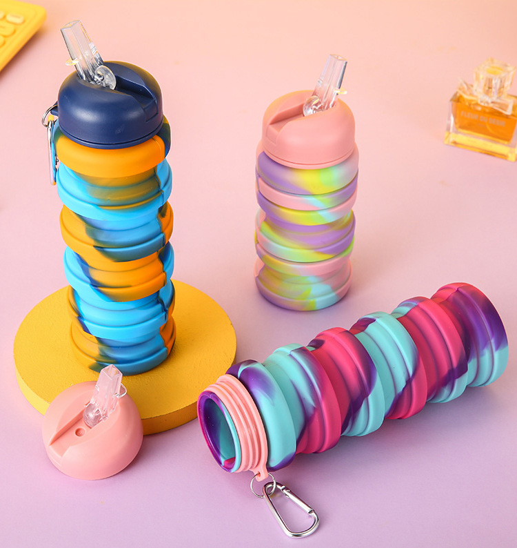 Silicone Foldable Drink Gym Travel Tumbler Cup 