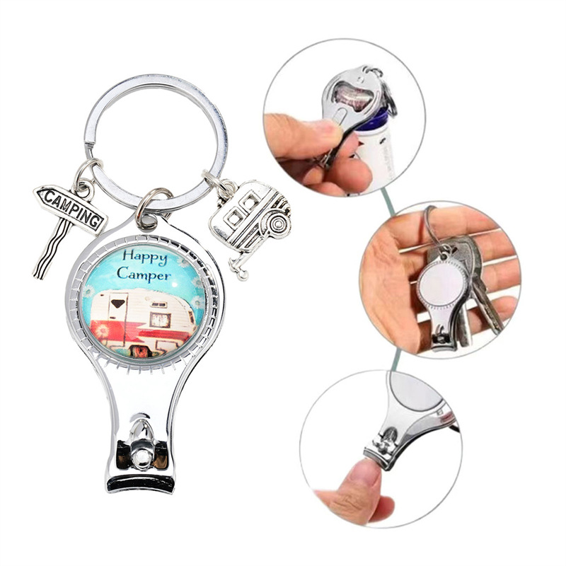 Bottle Opener Keychain Nail Clipper 