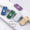 Personalized Business Gift Glitter Metal Dog Tag with Chain