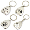 Customizable Metal Gift Shopping Trolley Token Coin Keychain