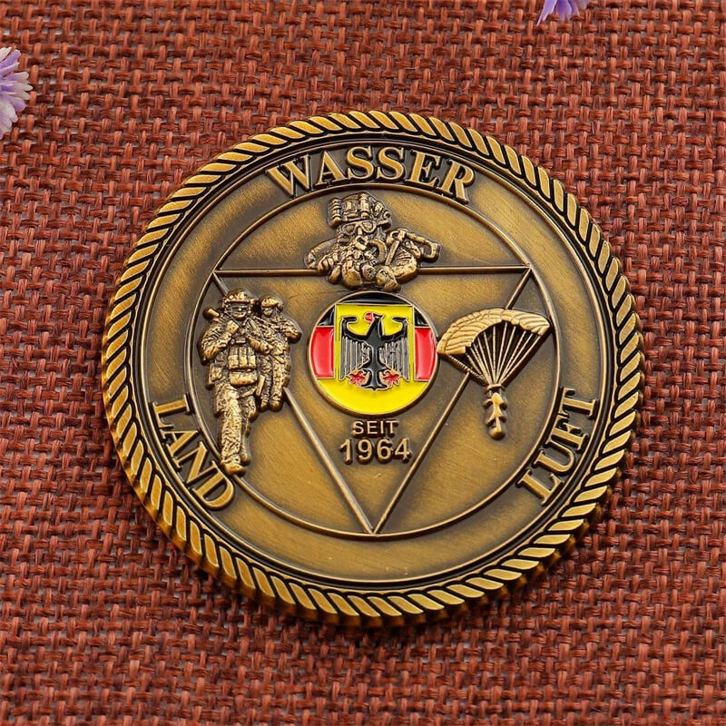 3D Rope Edge Challenge Coin 