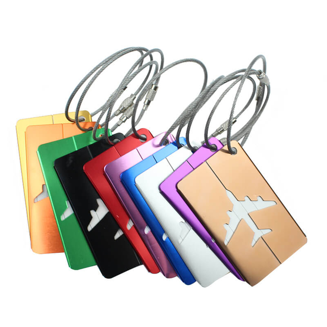 Personalized Soft PVC Luggage Bag Tag with plastic Rope