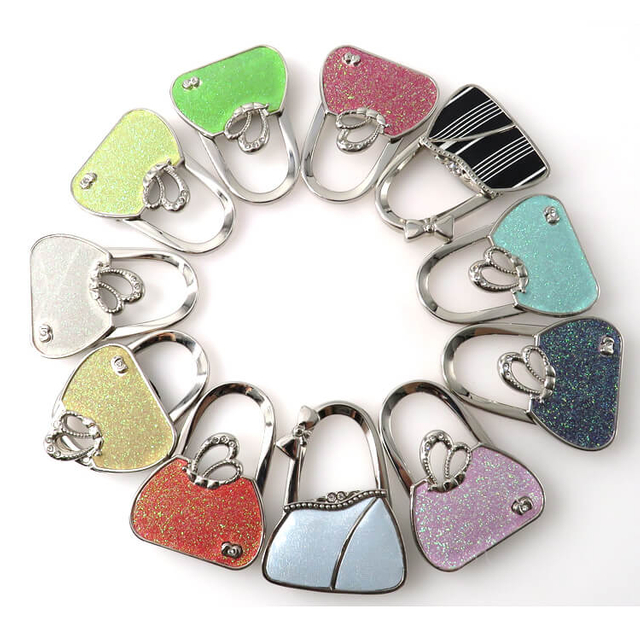 Customize Handbag Shape Gemstones Purse Stand Hook