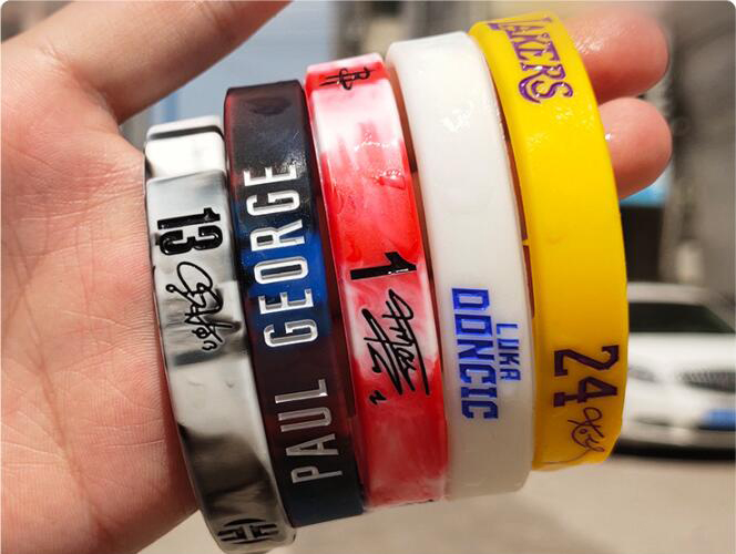 Debossed Silicone Rubber Bracelet without color-fill