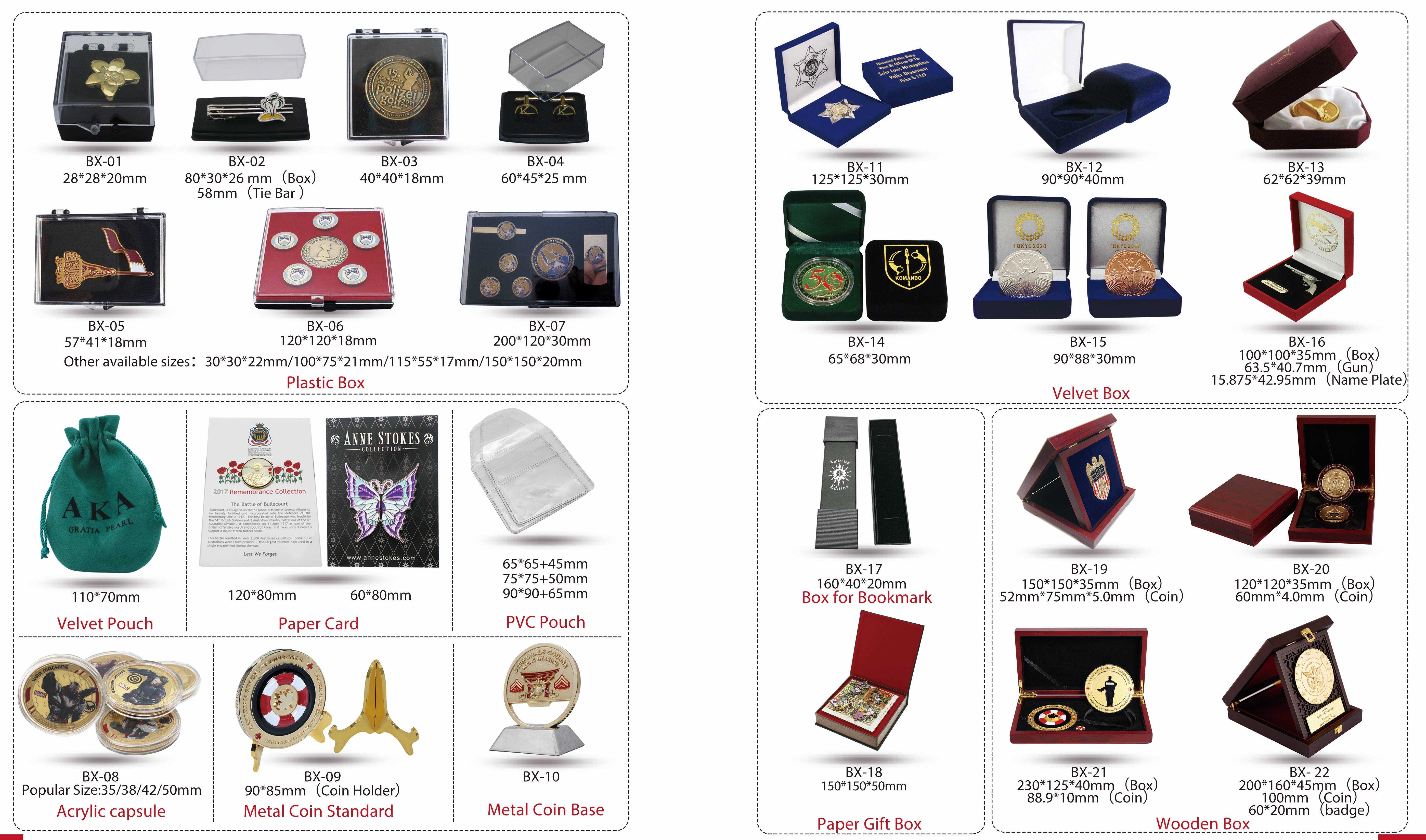 various package for lapel pin badges 