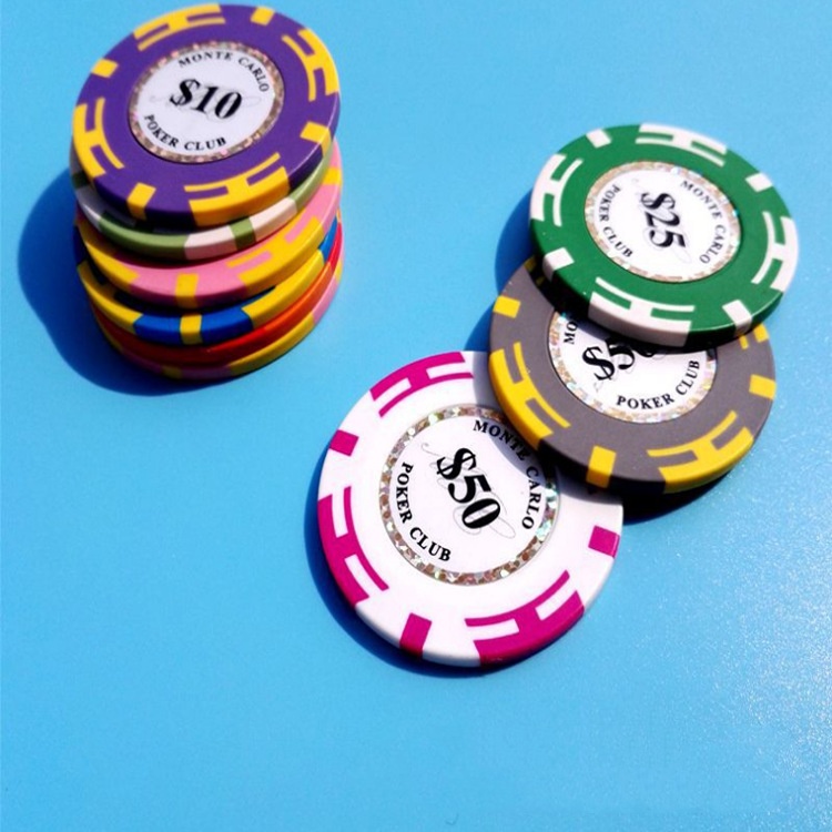 Plastic ABS Golf Ball Marker Poker Chip Set 