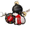 Promotional Gift Embroidery And Towel Embroidery Logo Wiht Leather Keychain