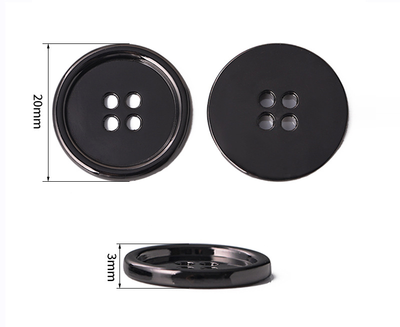20mm Round Metallic Buttons