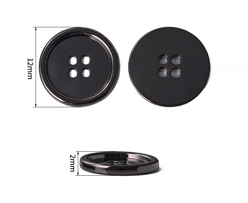 12mm Round Metallic Buttons