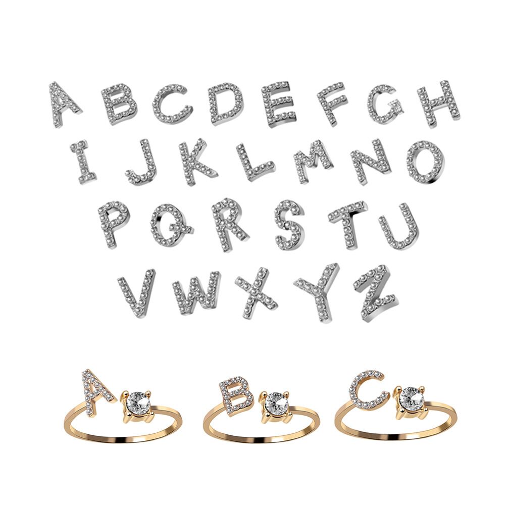 zinc alloy 26 letter ring
