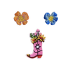 No MOQ Custom Fashion Multicolor Flower Embroidered Patches