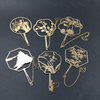 Customized Fashion Gift Etched Hollow out Metal bookmark 