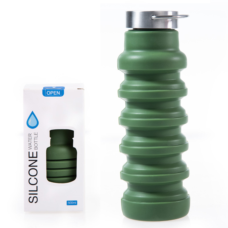 Silicone Foldable Drink Gym Travel Tumbler Cup 
