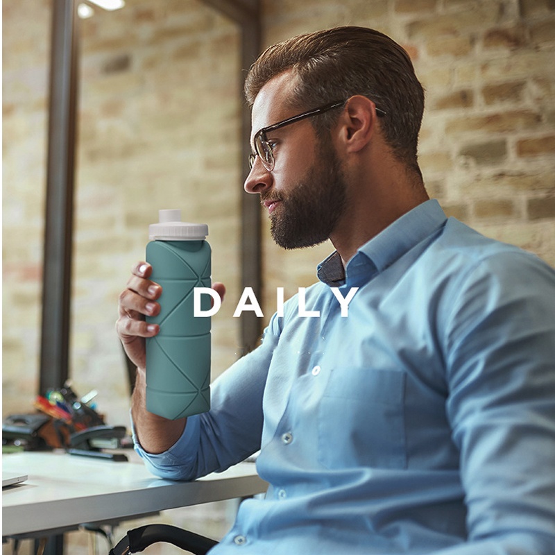 Silicone Foldable Drink Gym Travel Tumbler Cup 