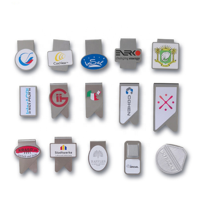 Office Supplies Student Printed Logo Metal Paper Clip 
