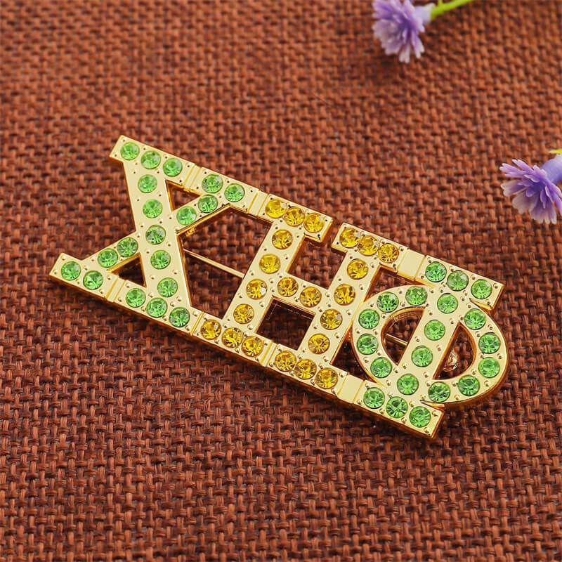 Chi Eta Phi Nurse Jewelry Rhinestone Brooch
