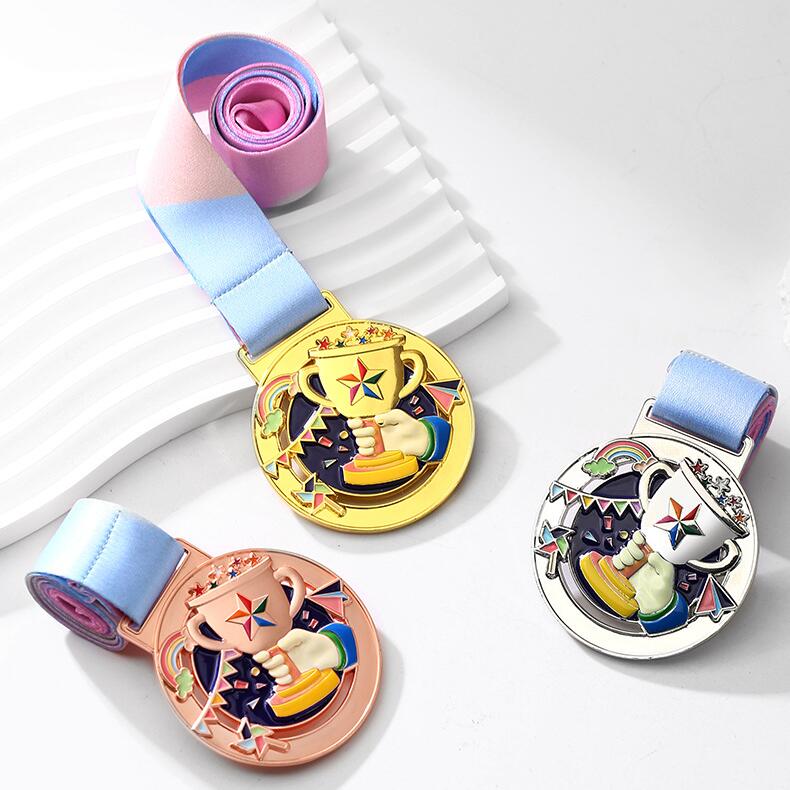 medal with satin ribbon