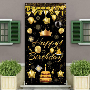 Customized Home Party Decor Indoor Fabric Flag Banner