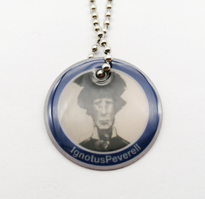 Geocaching Metal Trackable Token Tag with Hole & Ball Chain 