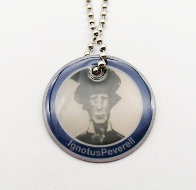 Geocaching Metal Trackable Token Tag with Hole & Ball Chain 