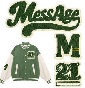 Wholesales Customized Letter Number Jacket Chenille Patch