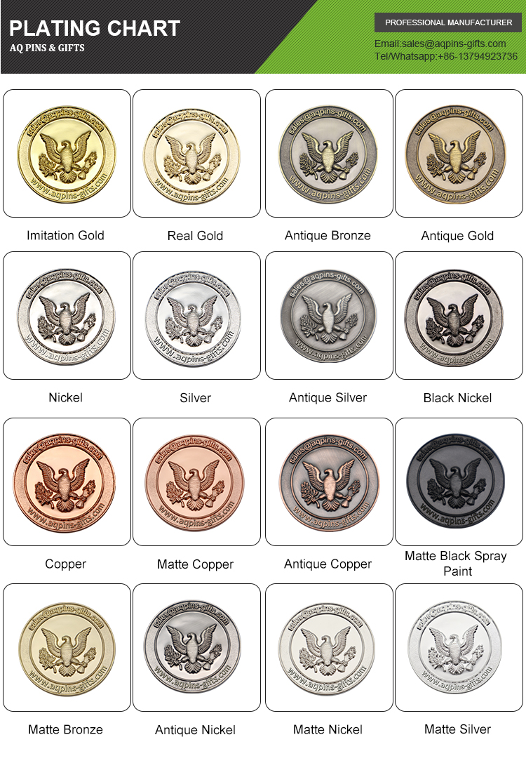 Electroplated color cards for dog tag