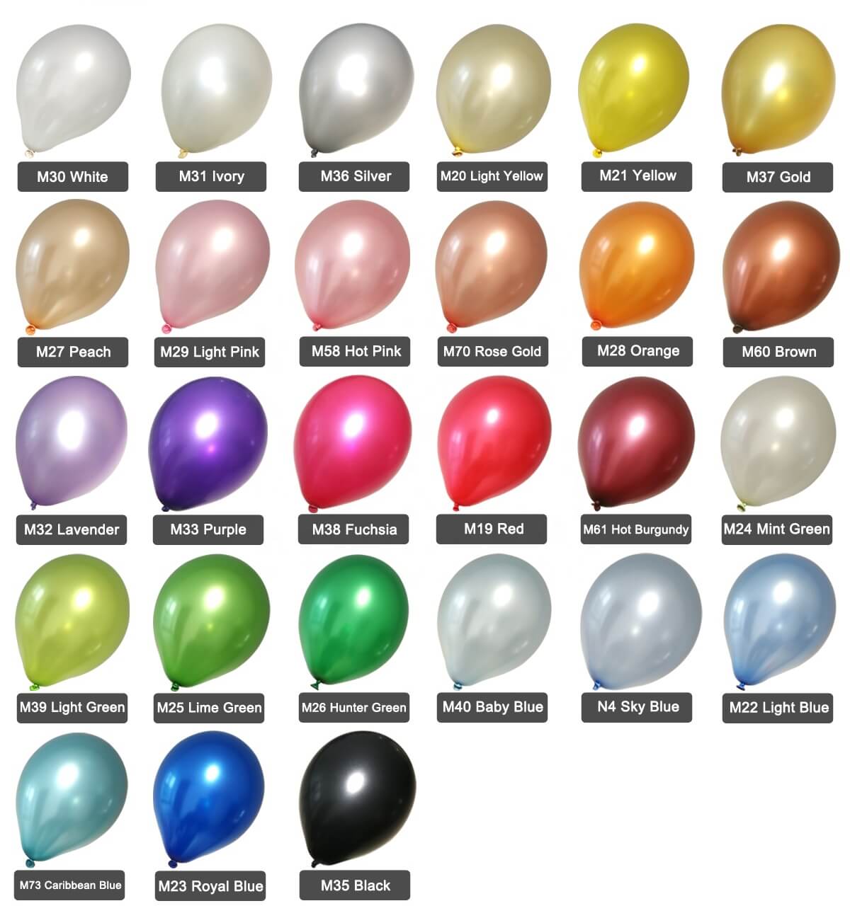 Stock plain latex balloon