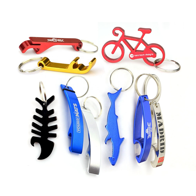 Custom Metal Aluminium Alloy Key Chain Wine Bottle Opener