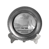 Custom 3D Logo Round Metal Souvenir Plate with Display Stand
