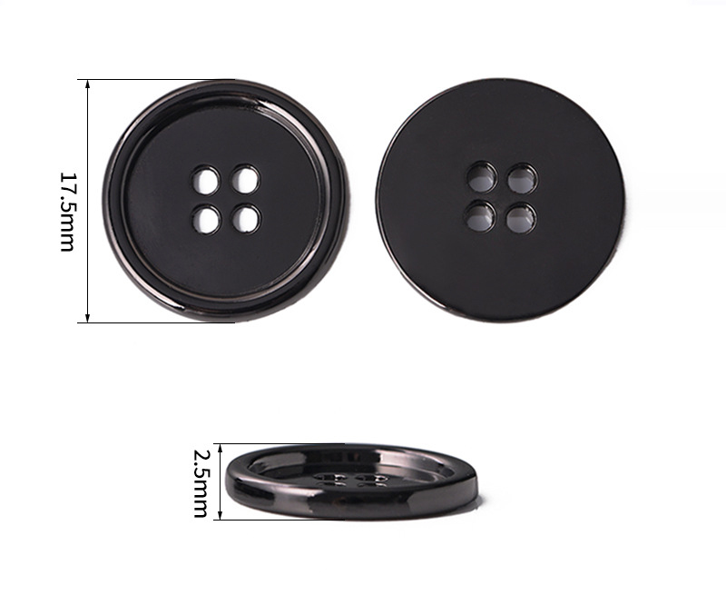 17.5mm Round Metallic Buttons