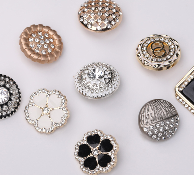 Rhinestone Metal Buttons