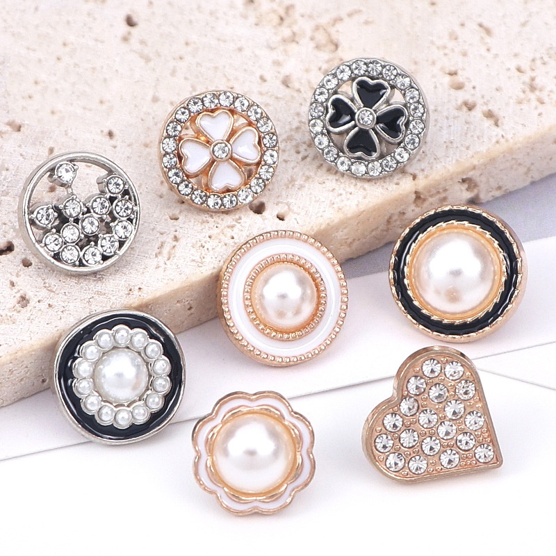 Rhinestone Metal Buttons