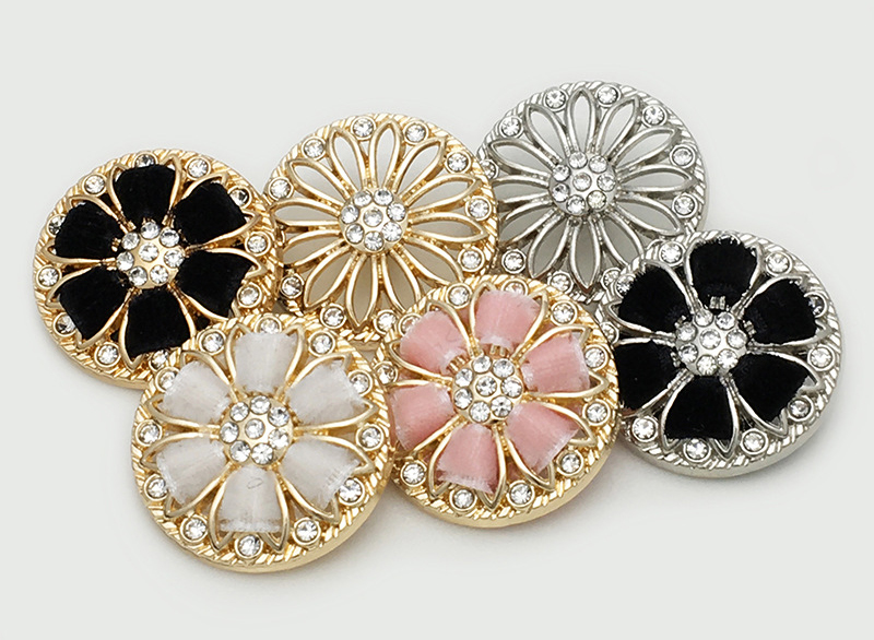 Rhinestone Metal Buttons