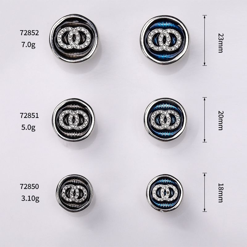 Rhinestone Metal Buttons