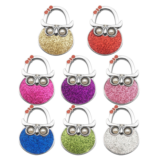  Promotional Gift Cute Animal Purse Hangers with Glitter 